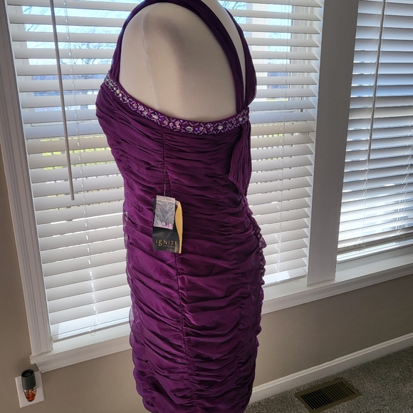 Ignite Evenings by Carol Lin – Purple Evening/Cocktail Dress (Size 12) - Picture 8 of 13